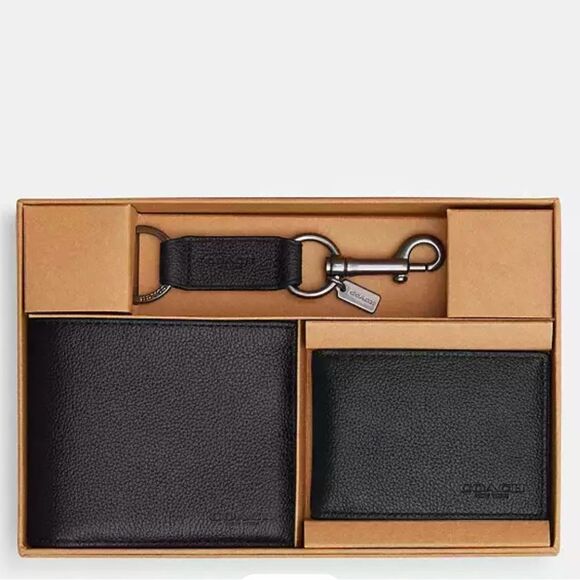 NWT ❤️ SEALED PACKAGING ❤️ COACH Boxed 3 In 1 Wallet Gift Set Men’s wallet purse - Picture 1 of 6